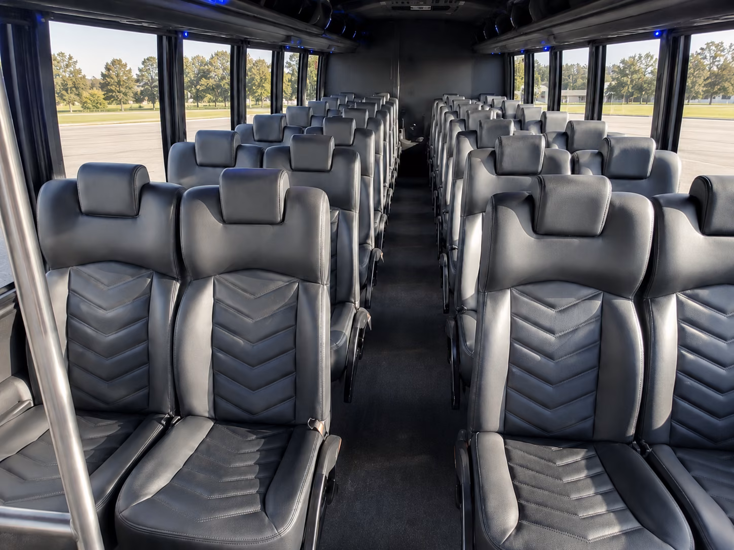 newark 15 passenger minibus interior