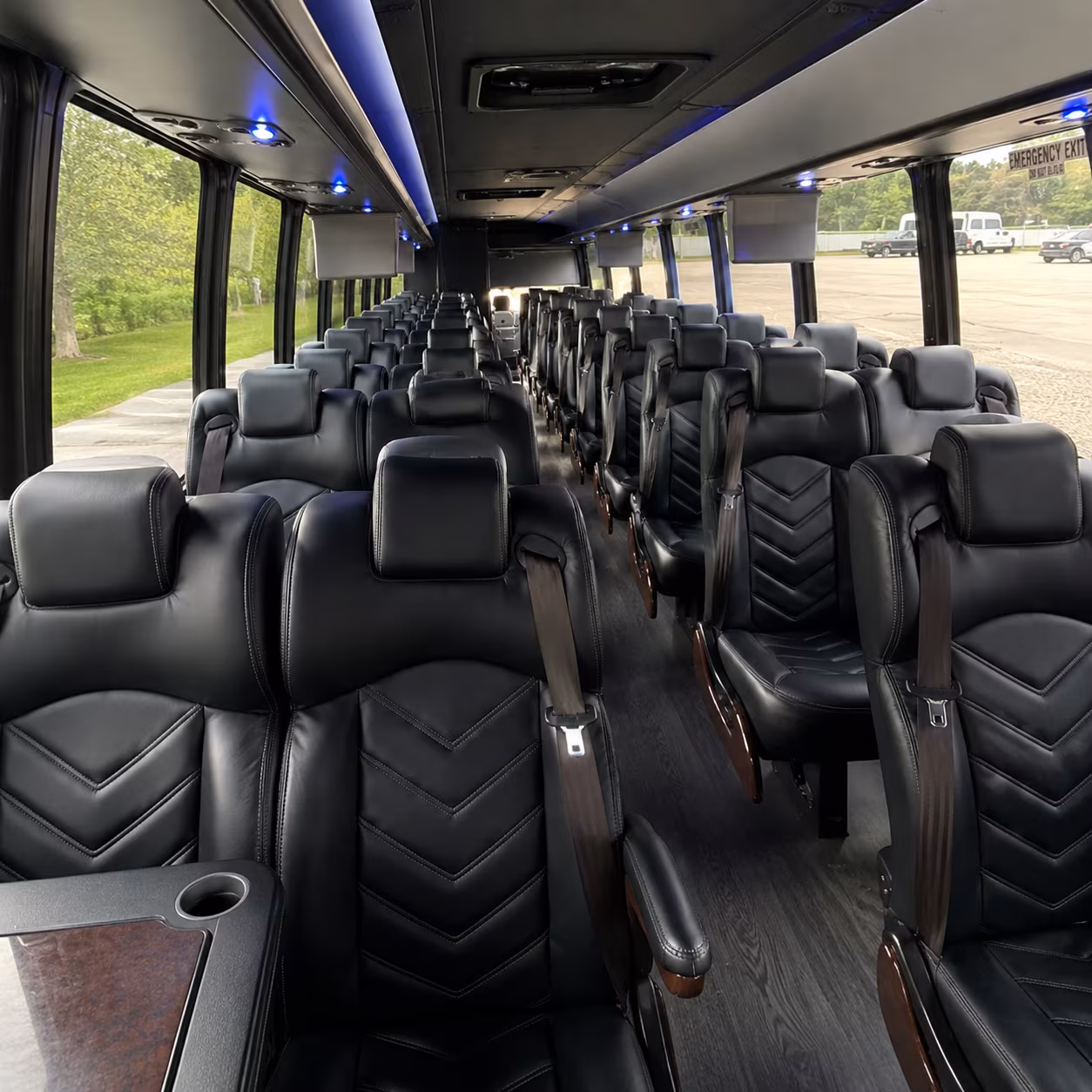 newark 25 passenger minibus interior