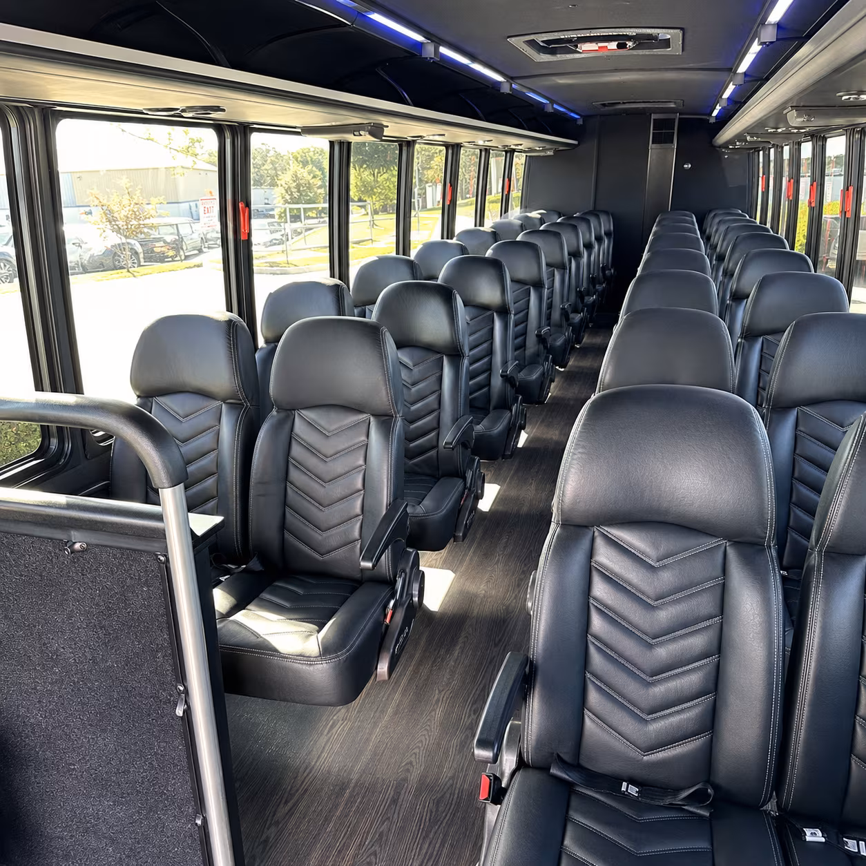 newark 30 passenger minibus interior