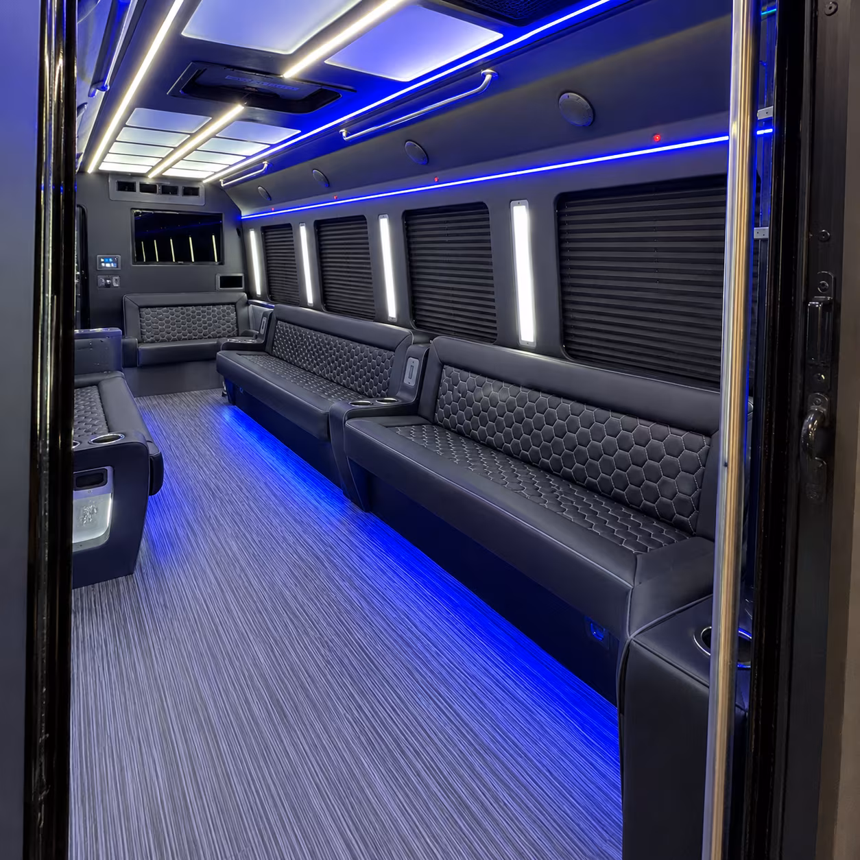 newark party bus rental interior