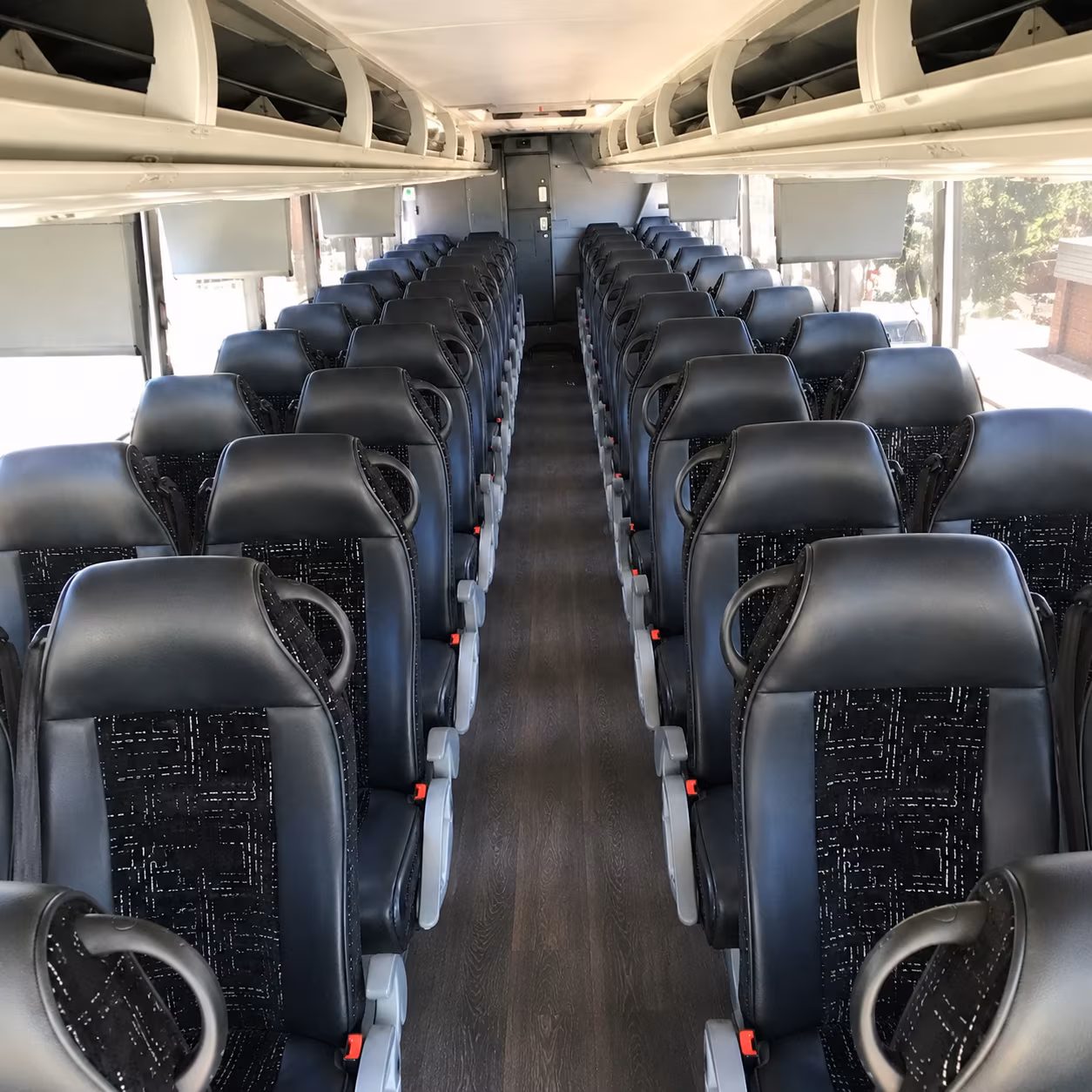 newark religious group transportation onboard seating