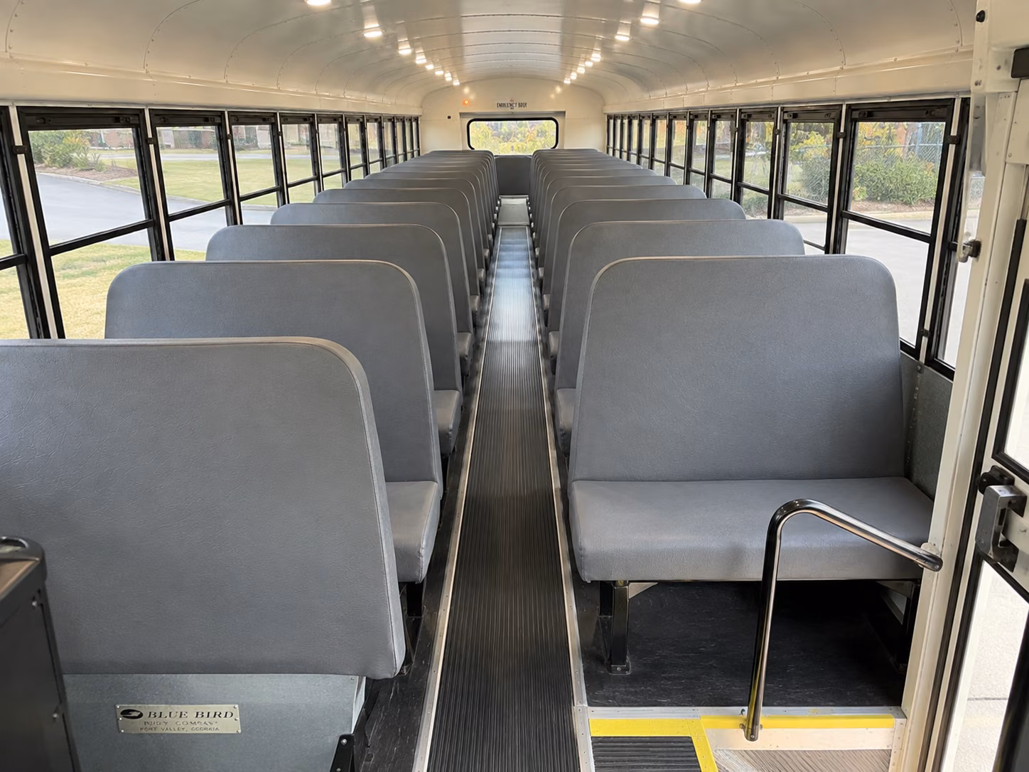 newark school bus inside