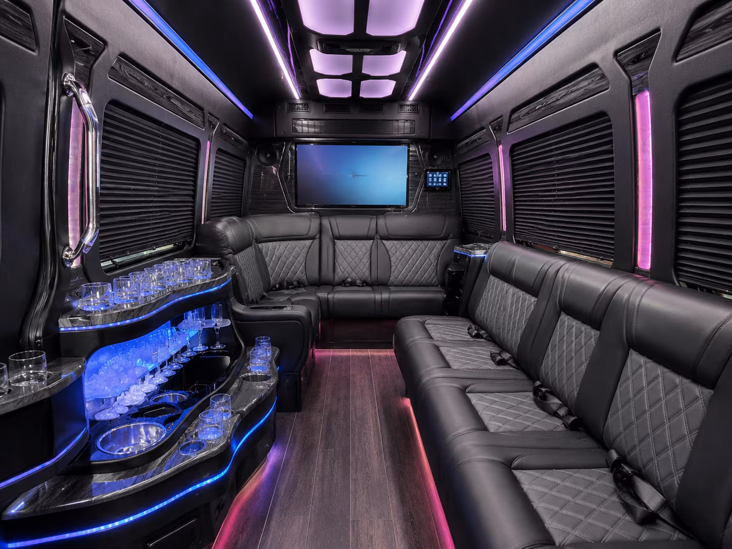 newark sprinter limousine interior